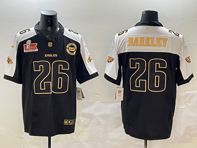 en Philadelphia Eagles #26 Barkley black Nike Thanksgiving NFL 2025 Jersey 005